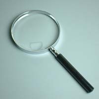 115mm Magnifier with plastic lens and ebonite handle 1.8&4X