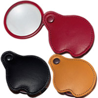 Pocket magnifier with leather case 3.5X No.3123