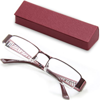 Senior fashionable glasses [reading glasses] r7507 Red Glasses Reading Glasses with Case