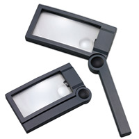 Square Magnifier with a light 2X
