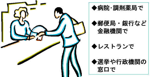 外出先での使用や窓口に備えてバリアフリーの実現