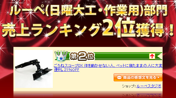 売上ランキング2位獲得