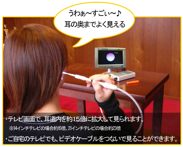イヤースコープ TV使用イメージ2