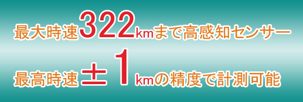 �ő厞��322km�܂ō����m�Z���T�[ �ō������}1km�̐��x�Ōv���\ 
