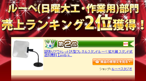 売上ランキング2位獲得