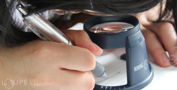 >筆記時のイメージ(6倍を使用)