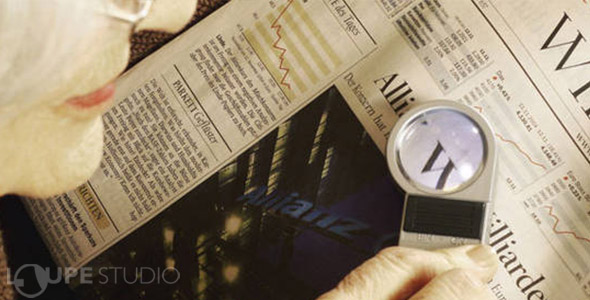 通常のルーペの倍率では見辛い方へ