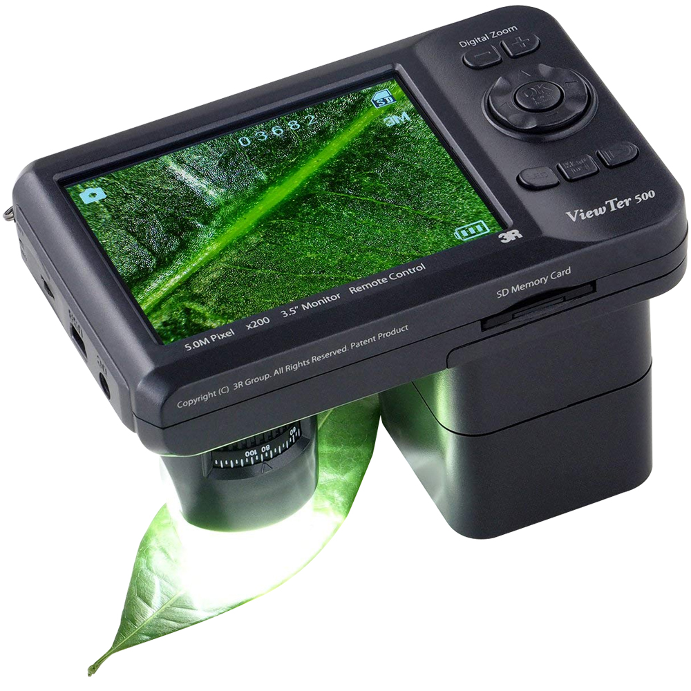 携帯式 デジタル顕微鏡ViewTer 10〜200倍 3R-VIEWTER-500 デジタル マイクロスコープ 美容 エステ 皮膚 頭皮 印刷 繊維