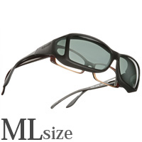 偏光 オーバーグラス ポラライズド C422G COCOONS [コクーンズ] オーバーサングラス ワイドライン[ML] メガネの上からサングラス
