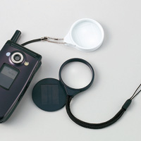 虫眼鏡 ルーペ ストラップ 携帯 ストラップルーペ KL-10 3倍 38mm ケータイ型 ストラップ付き 池田レンズ