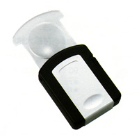 LED付ルーペ 虫眼鏡 LEDライト付き スライドルーペW M-329 2.5倍&3.5倍&5倍 携帯用