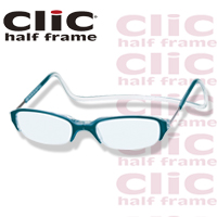 老眼鏡 [シニアグラス] clic half [クリックハーフ] ターコイズ