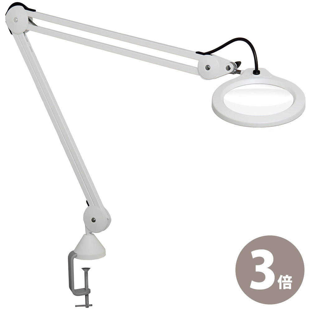 LED照明拡大鏡 LFM LED G2 3倍 フリーアーム式 明るさ調節機能付 X3 オーツカ光学 ルーペ 拡大鏡 ライト付き 虫眼鏡 虫めがね 工具 検品