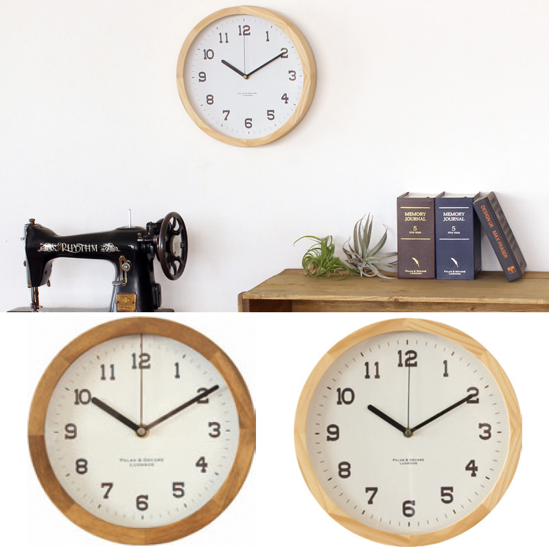 アイナ[Eina] ウッドクロック スタンド&ウォールクロックM 時計 壁 掛け時計 木製 おしゃれ 置時計 クロック インテリア オシャレ