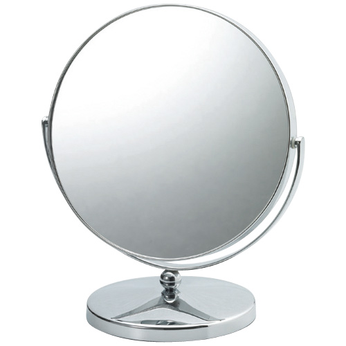 ステンレス鏡 鏡 ステンレス スタンドミラー 卓上ミラー 卓上鏡 化粧鏡 メイク おしゃれ 丸型 ルーペスタジオ