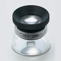 虫眼鏡 スケールルーペ SL-15 15倍 20mm 0.1mm アルミ目盛付き 測量,検査用 池田レンズ