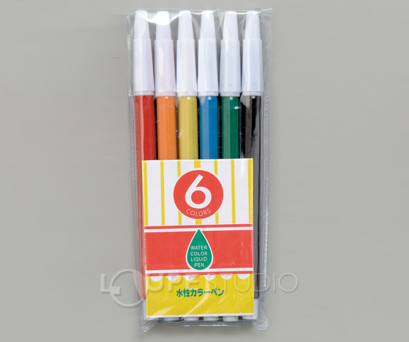 水性カラーペン 6色 Ch水性カラーペン お絵かき カラーペン 工作 ルーペスタジオ