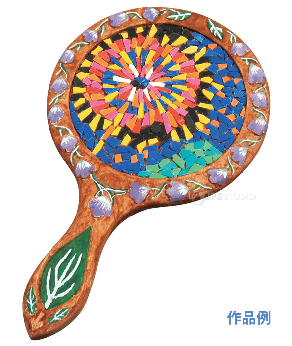 マルチ木彫手鏡 プラモザイク付 アーテック 工作キット 学校教材 学童文具 子供 小学生 彫刻 図工 工作 キット 美術 画材 手鏡 夏休み 自由研究 ルーペスタジオ