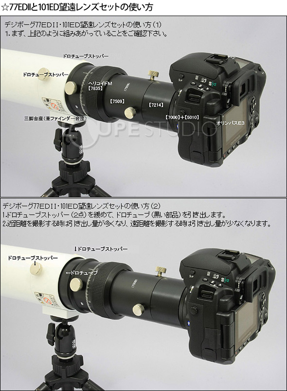フィールドスコープ デジボーグ 77ED2（WH） 望遠レンズセット 6181 ...
