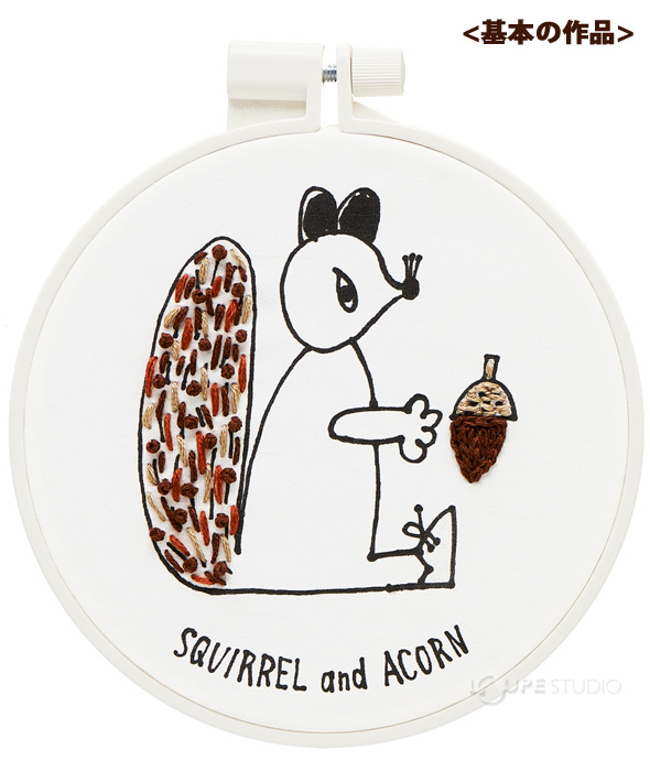 刺しゅう枠で作るファブリックフレームキット イラスト1 Clover クロバー 手芸用品 裁縫 刺しゅう ししゅう 枠 クローバー 趣味 ホビー 手作り ルーペスタジオ