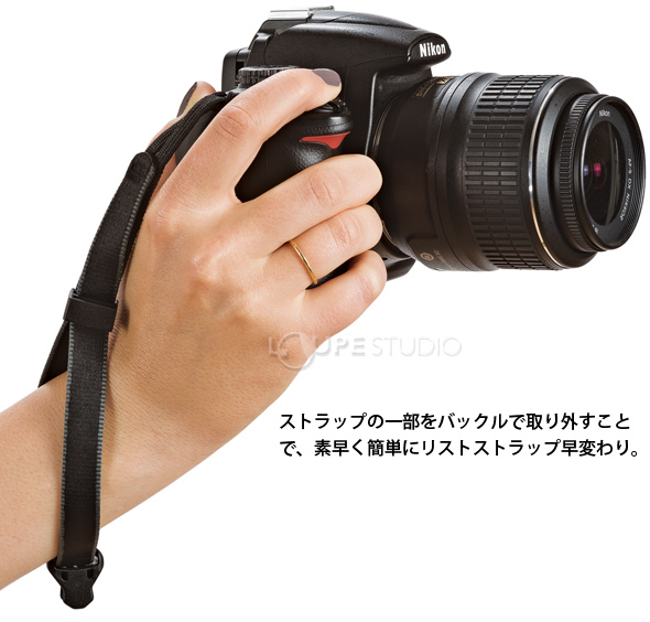 カメラストラップ Joby コンバーチブル ネックストラップ ブラック ケンコー リストストラップ ソフト 一眼レフ カメラ ストラップ 一眼 Kenko ルーペスタジオ