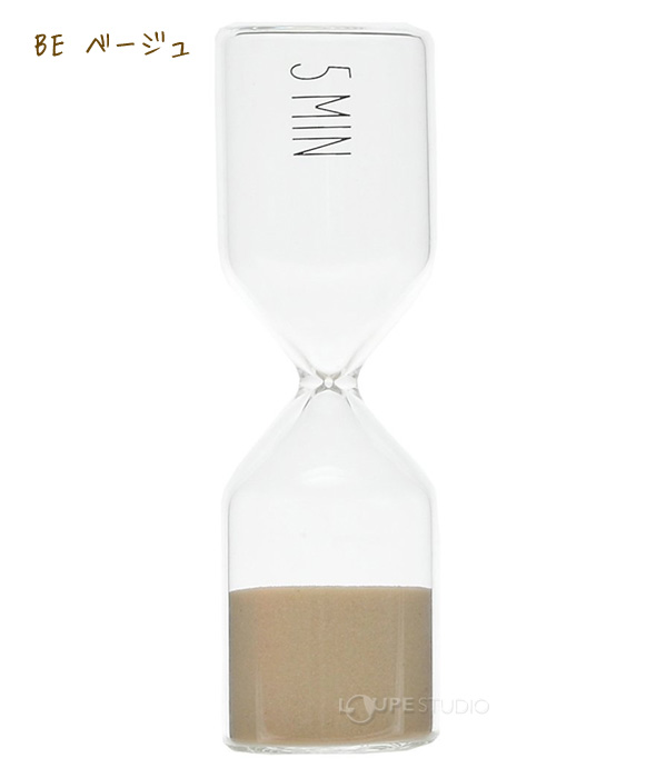 フロウズ 砂時計 5分計 ベージュ キッチン 雑貨 おしゃれ インテリア オブジェ シンプル アンティーク ルーペスタジオ