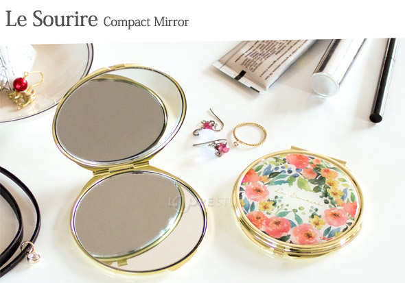 ルソイーユ 両面コンパクトミラー 拡大鏡 2倍 かわいい おしゃれ ミラー 鏡 ルーペスタジオ