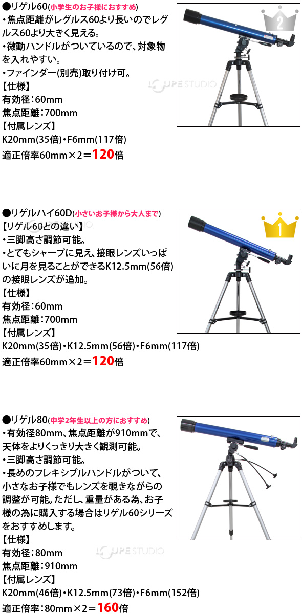 sv-66]天体望遠鏡 レグルス60 スマホ撮影セット:池田レンズ工業株式会社